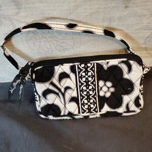 Vera Bradley Black and White Floral Wristlet